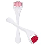 LIFKOME 2 Stück Silikon Massageroller Kleiner Gesichts und Wiederverwendbar Ergonomisches Design für Heimgebrauch und Reisen Fördert Cremeaufnahme