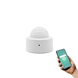 NIKJEBDF ZigBee Bewegungssensor, Präsenzmelder 360° für Innenbereich, Bewegungsmelder Deckenmontage, Wireless Motion Sensor funktioniert mit SmartLife-App