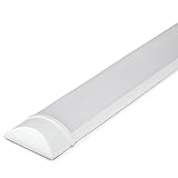 HOFTRONIC - 2er Pack LED Lichtleisten 120cm 40W LED Röhrenlampe Komplett 6400K Kaltweiß 4800lm Super Hell 30000h LED Langfeldleuchte 1200x74x25mm (LxBxH) Kellerlampe garagenbeleuchtung - IP20 Innen