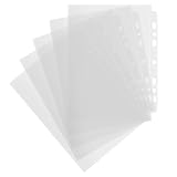 50 Stück Klarsicht Aktenhüllen, A5 Kunststoff Klarsichthüllen, Dokumentenhüllen Klarsichtfolien, Extra-Stark Glasklar Fotohüllen Prospekthüllen, Glasklar Kristallin Prospekthüllen for Schule Büro