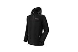 Acme Projects Softshell-Herrenjacke mit abnehmbarer Kapuze, wasserdicht, atmungsaktiv, 8000 mm / 5000 g, YKK-Reißverschluss (mittel, schwarz)
