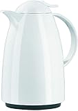 Emsa 621151200 Isolierkanne | 1,5 Liter, Aroma Diamond | Quick Tip Verschluss | 100% dicht | Weiß | Auberge