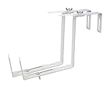 2er Set Pflanzenaufhänger Wandhaken Blumenfenster Box Pflanzgefäß Halterungen Blumenkasten Halter für Montage Geländer Balkon Halterung verstellbarer Blumentopf Pflanztopf Balkonpflanzen, Farbe:weiss