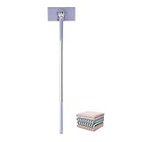 Mini Mopp Mit 4 Mikrofasertücher, Flachmopp, Automatischer Mini-Wischmopp Mit Tuchwechsel, Flachwischer Für Hartböden, Verstellbarer Stiel, Kompakt & Platzsparend (B)