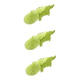 UKCOCO 3 Stück Krokodil -Puppenkissen anschmiegsame Kissen gewichtete Kuscheltiere schlafendes Umarmungskissen Plüschtiere Stofftier umarmen Daunen Baumwolle Green