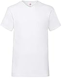 Fruit of the Loom 5er Pack Valueweight V-Neck T Unisex T-Shirt V Ausschnitt Mehrpack NEU, Farbe:weiß, Größe:M
