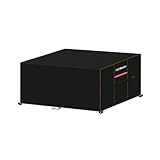 HEIMUNI Gartentisch Abdeckung Wasserdicht 130x75x74cm, Schutzhülle Gartenmöbel Winterfest, 420D Oxford Gewebe Gartentisch Abdeckplane, Anti-UV Abdeckung Gartenmöbel Tisch für Gartentisch Sitzgruppe