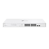 TP-Link Festa FS318GP 18-Port Gigabit Switch, 16× Gigabit 802.3af/at PoE+ Ports, 2× Gigabit-SFP-Steckplätze, 150W Gesamt-PoE-Budget, bis zu 30 W PoE-Leistung pro Port, Kostenlose Cloud-Verwaltung