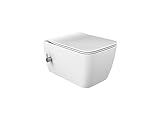 Hera Wand-WC mit Bidetfunktion und Kalt- und Warmwasser, ohne Spülrand inkl. Armatur und Hera WC-Sitz mit Absenkautomatik Slim (SET017022)