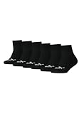 PUMA KIDS Quarter Socken Sneaker Gr. 27-38 für Mädchen und Jungen 6 Paar, Farbe:200 - black, Socken & Strümpfe:35-38