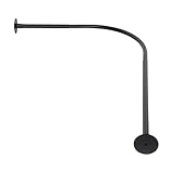 Duschvorhang-winkelstange,Einstellbare Duschvorhang-Winkelstange,L-förmig,Ohne Bohren,Edelstahl,Gute Tragfähigkeit,Geeignet für Umkleideräume Bäder