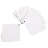 WEKADRIN Blank Karteikarten Teilig mit Vorgelochten Weißen Notizkarten und Metallringen Glatte Oberfläche Vielseitige Memo Cards für DIY Lernen Scrapbooking und Notizblockgestaltung
