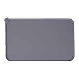 Futtermatte für Hunde und Katzen, Silikon, Futter- und Wassernapf, Tischset, Spülmaschine, hohe erhöhte Kanten zum Verschütten, rutschfeste, wasserdichte Ablage, um Unordnung auf dem (Grey, One Size)
