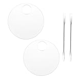 FONDOTIN 2 Sätze Transparente Acryl Mischpaletten für Make Up und Nageldesign Langlebige Leicht zu Reinigende Farbmischpalette für DIY Kosmetik und Handliche