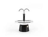 Bialetti - Das Mini Express Kandisky Moka-Set enthält eine Kaffeemaschine für 2 Tassen (90 ml), schwarz, Aluminium