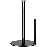 Küchenrollenhalter Schwarz Stehend Edelstahl, OBODING, Küchenpapierhalter für Standard und große Rollen, für Küche und Esstisch Arbeitsplatte (Schwarz)