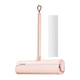 Fusselrolle für Tierhaare, 180 Grad faltbar, extra klebrige Rolle, wiederverwendbares Reinigungszubehör mit Nachfüllung, Hunde- und Katzenhaarentferner für Bett, Couch, Bettwäsche, Kleidung, Teppich