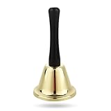 Nikolausglocke - Weihnachtmannkostüm Accessoire - Weihnachtsglocke Gold - Glocke für Weihnachten & Advent für Nikolaus