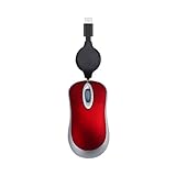 Riiichflowshop USB-C-Maus, einziehbares Kabel, kleine Maus für Kinder, 1000 dpi, Reisemaus, PC, Desktop-Notebook