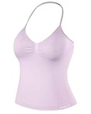 AUROLA Influence Träger-Top mit längerem Schnitt für Damen, abnehmbare Körbchen, gepolsterter BH, ärmelloses Top für Fitnessstudio und Yoga, Groß