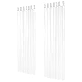 Deconovo Vorhang Transparent Gardinen Wohnzimmer Voile Vorhang Schlaufenschal, 160x132 cm(HöhexBreite), Weiß, 2er Set