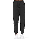 Smith & Solo Jogginghose Damen – Baumwolle Frauen Winter Sporthose, Laufhosen Fitness High Waist, Sweatpants Freizeithose Lang, Jogging Hose Trainingshose Warme Modern Schwarz/M