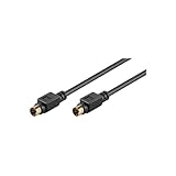 Goobay 50057 S Video Kabel vergoldete Mini DIN Stecker 4 polig S-Videokabel geschirmt SVHS Kabel VHS Videorecorder / VHS Recorder Kabel Schwarz 1m