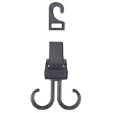 Haken und Clips für Kinderwagen | Haken Organizer für Windeltasche – rutschfeste, drehbare Kleiderbügel, Autozubehör mit Organizer mit doppelter Rückenlehne für Kinder, Mütter, Mädchen und