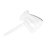 TOPPERFUN Glaskanne mit Seitlichem Griff Transparenter Hochborosilikat Glasbehälter zum Servieren von Milch Sirup und Saucen Leichtes Design Zuhause oder