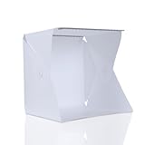 AMSLSIU Fotografie Zelt, tragbar, LED, 2 x 5600 K, 2 x Für 550 lm, professionell, 6 Hintergrundstoffe, Heimbüro, Vliesstoff, Fotobox