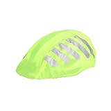 Fischer Regenschutz für Fahrrad-Helme, mit Reflektoren, wasserabweisend und atmungsaktiv, passend für Größe XS bis XL, Neongelb