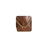 Sewyer Gold-Knebel-Halskette für Damen, 14 Karat vergoldet, Kettenverschluss, Büroklammer, Statement-Glied, T-Verschluss, zierliche Goldkette, Schmuckgeschenke, Messing, Kein Edelstein