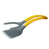 Eierspachtel, 2-in-1-Griff-Eierspatel, Zange, Pfannenwender, Zange, Griff-Kochwerkzeug, Kochutensilien für Brot, Toast, Steak, Omelett, Pfannkuchen, Braten, Zuhause, Küche, Kochutensilien