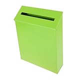 BAZEITFLOW Einfacher Wandbriefkasten Tür Postfächer modern Veröffentlichung großer briefkasten vorschlagsbox Briefkasten aus Eisen zur Wandmontage Briefkasten im Retro-Stil Light Green
