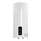 WSIKGHU Warmwasserspeicher Boiler 50L/80L/100L/120L, Energiesparend 2000W Vertikaler Wandmontierter Warmwasserbereiter, Max. 75°C, Mit Leckageschutz, G1/2-Stecker (100L)