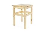 IKEA Holz-Hocker Oddvar Hocker aus massivem Holz - Natur - getestet für: 100 kg - erfüllt EN 12520 und EN 1022 - BxTxH: 33x33x45 cm