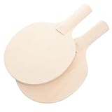 Kisangel 2 Stück DIY Tischtennisschläger Glatten Kanten Kreatives Bastelset für Geschicklichkeit Koordination und Gemeinsamem Spiel Drinnen und Draußen