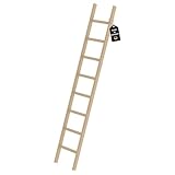 PROREGAL Sprossen-Anlegeleiter Holz ohne Traverse | 8 Sprossen | Leiter, Teleskopleiter, Trittleiter, Bockleiter, Sprossen-Doppelleiter
