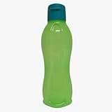 Tupperware to Go Eco 1000ml Eco Easy Flip Top Trinkflasche EcoEasy für Kohlensäure XL 1 Liter (Neongrün türkis)