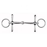 Schenkeltrense, Stahl vernickelt Breite 9,5 cm, Stärke 14 mm, Seitenteile 45 mm, massiv