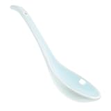 VICASKY Großer Keramischer Suppenlöffel Hitzebeständig Glatt Langlebig Vielseitig für Zuhause und Restaurant Hochwertiges Porzellan Asiatisches Design