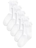 NEXT 5er-Pack gerüschte Söckchen mit gepolsterter Sohle Weiß 31-36