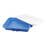 CHICAMPERA Handheld Sandkasten Aus Kunststoff Mit Deckel Aufbewahrungsbox Für Outdoor Aktivitäten Montessori Lagerung Tiefblaue Sandkasten Box