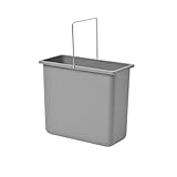 Hailo Inneneimer 12 Liter Grau | Kunststoff Mülleimer mit Henkel | Ersatz Eimer für Hailo Abfallsammler | Müllbehälter in den Abmessungen 316 x 154 x 287 mm | Passend für Einbau-Mülleimer