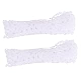 Angoily 2 Rollen Wellenförmiges Spitzenband Breit Yards Weiß DIY Bekleidungszubehör für Säume Gürtel Kinderkleidung und Bastelverzierungen