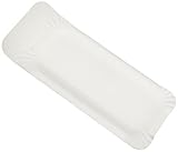 Papstar Pappteller / Einwegteller eckig, weiß, mit Anfasser, 'pure' (250 Stück), 8 x 21 cm, aus Pappe, für Grillfest, Geburtstag oder Party, Einweggeschirr biologisch abbaubar, #11030