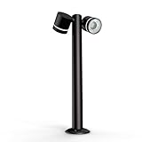 SSC-LUXon ULICA Sockelleuchte außen Fassung für 2x GX53 - Outdoor Pollerleuchte IP54 schwenkbar 230V Wegeleuchte Stehlampe