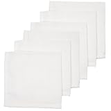 Meyco Baby Uni Spucktücher, 6-teilig (Mulltücher, Musselintücher aus 100% Baumwolle, saugstark & schnelltrocknend, multifunktionales Babyzubehör), White