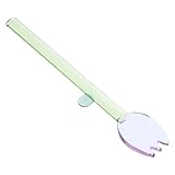 GARVALON Glaslöffel mit langem Griff Dekorativ und Praktisch Süßer Blumenrührlöffel für Eiscreme Desserts und Kaffee für Zuhause und Nutzung in Violett Grün Wiederverwendbar