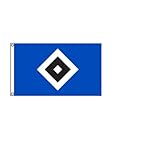 Stormflag Flagge Hamburg HSV Fahne Fan NEU 3x5ft Hamburg Flagges 90cmx150cm Polyester Pongee 90g mit Ösen mit Doppelnadel genäht.